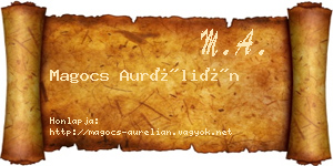 Magocs Aurélián névjegykártya